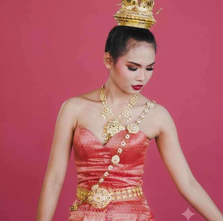 Indossa abiti thailandesi